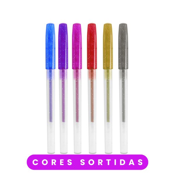 4534a bazze caneta gel glitter cores sortidas fechada