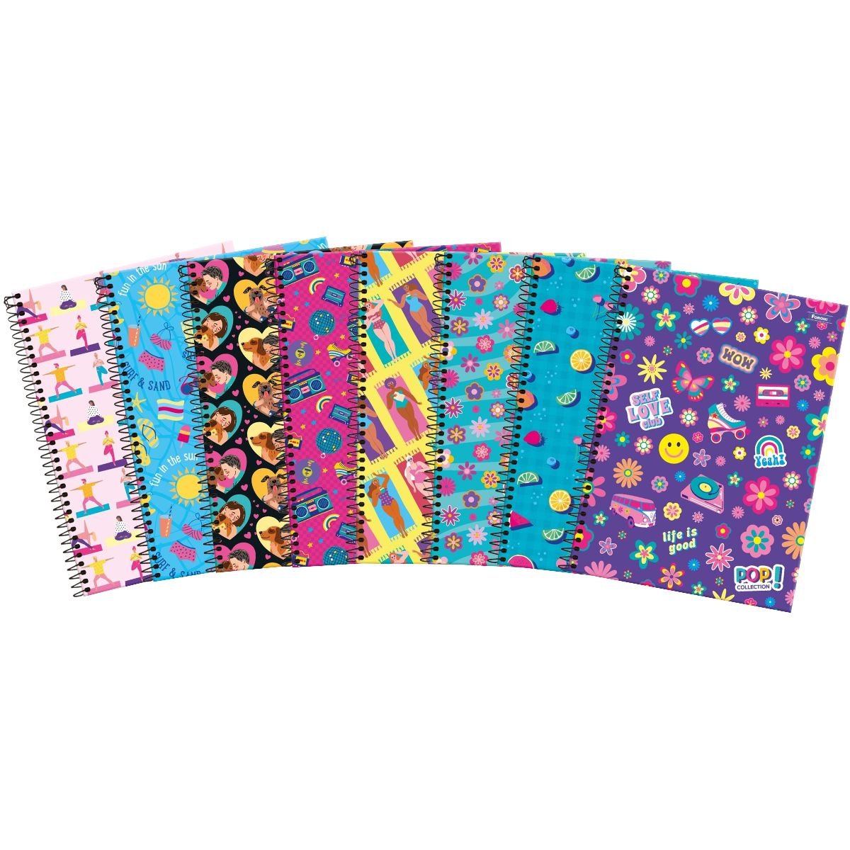 Caderno 1x1 Capa Dura Pop Collection 96 fls. - Foroni