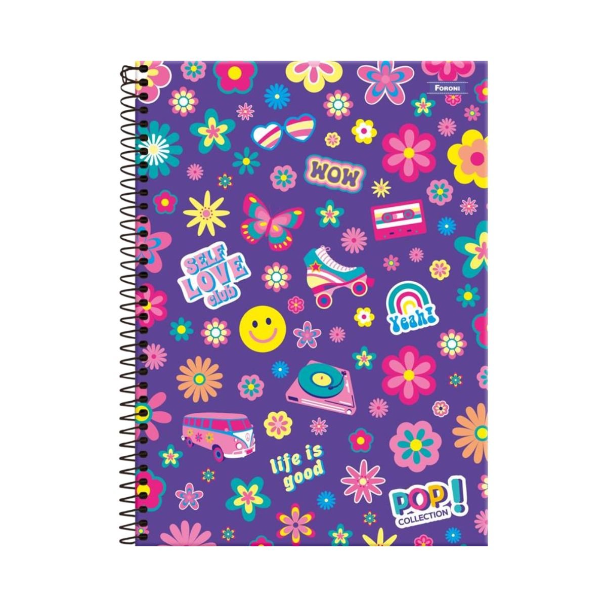 Caderno 1x1 Capa Dura Pop Collection 96 fls. - Foroni