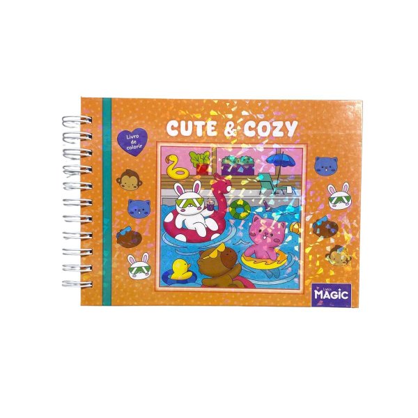 6927a livro de colorir cute e cozy 96 paginas capa dura 180g magic kids