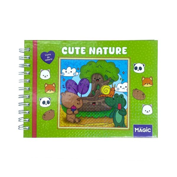 6930a livro de colorir cute nature 96 paginas capa dura 180g magic kids