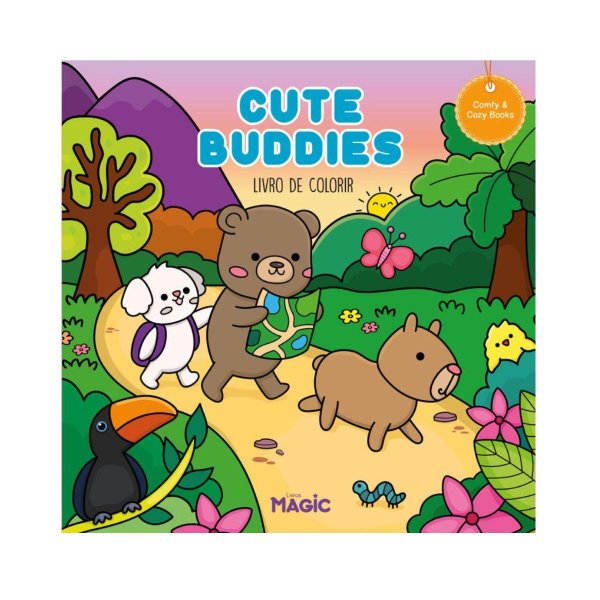 6932a livro de colorir comfy cute buddies 48 paginas 180g magic kids