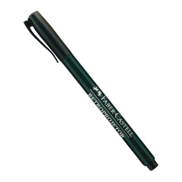 6279a marcador preto para retroprojetor 1 0mm faber castell
