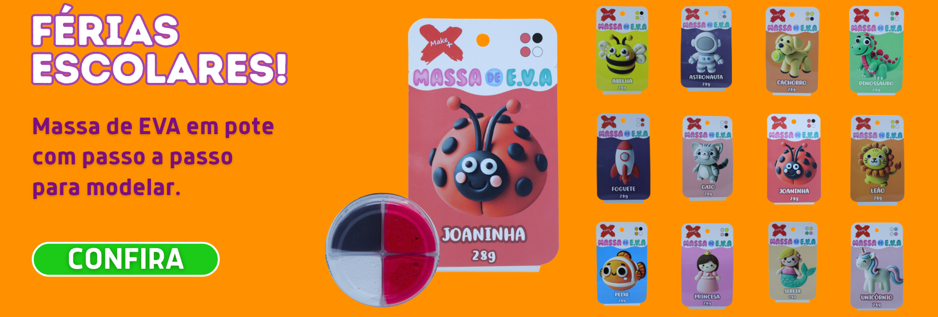 desk banner lancamento massa de eva em pote